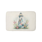 Tapis De Bain Patchwork Lighthouse Coastal Floral Scene (Devant)