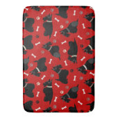 Tapis De Bain Pâtes et os de Terrier écossais noir (devant Vertical)