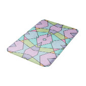 Tapis De Bain Pâteux glacé bleu rose Abstrait géométrique (Angle)