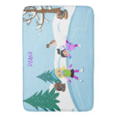 TAPIS DE BAIN PATINAGE À GLACE D'HIVER POUR LA FILLE (devant Vertical)