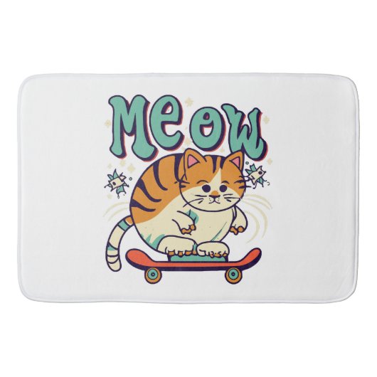 Tapis De Bain Patinage de chat Miaou (Devant)