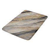 Tapis De Bain Patinée bande noire et or (Angle)