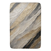 Tapis De Bain Patinée bande noire et or (devant Vertical)