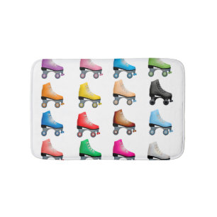Tapis De Bain Patins à roulettes Motifs colorés Rollerskates