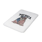 Tapis De Bain Patriotic Bulldog 'Merica Vintage Vector Shirt Des (Angle)