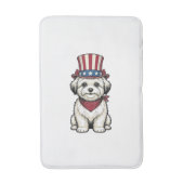 Tapis De Bain Patriotic Dog Vintage Engraving Vector Design_1 (Devant (Vertical))