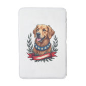 Tapis De Bain Patriotic Golden Retriever Americana Art Tee 2 (Devant (Vertical))