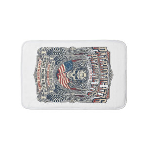 Tapis De Bain Patriotique 1776 Hors Route Crâne Monster Truck Lo