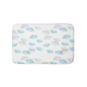 Tapis De Bain Pattern Blue & Gray Leaves (Devant)