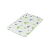 Tapis De Bain Pattern Blue & Green Leaves (Angle)