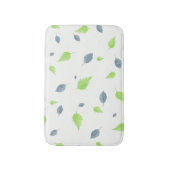Tapis De Bain Pattern Blue & Green Leaves (Devant (Vertical))