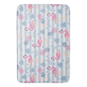 Tapis De Bain Patters de Whimsical Flamingo et Pineapple (devant Vertical)