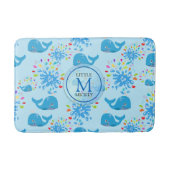 Tapis De Bain Patterson monogram bleu de Whale (Devant)
