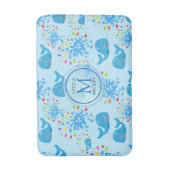 Tapis De Bain Patterson monogram bleu de Whale (Devant (Vertical))