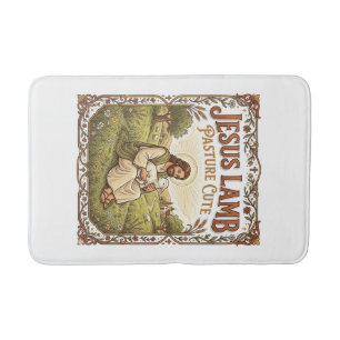 Tapis De Bain Pâturage de Jésus agneau Mignon Pâturage de Jésus