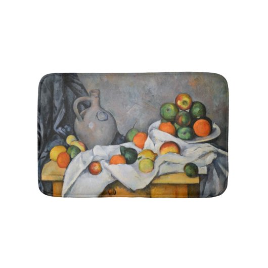 Tapis De Bain Paul Cezanne - Rideau, bol de jug et de fruits (Devant)