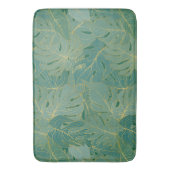 Tapis De Bain Paume vert et or feuille motif (devant Vertical)