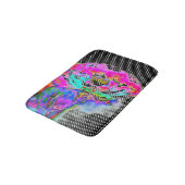 Tapis De Bain Pavot rose - pois blancs et noirs (Angle)