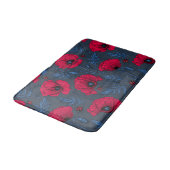 Tapis De Bain Pavot rouge et coccinelle bleu foncé (Angle)