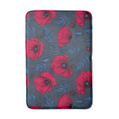Tapis De Bain Pavot rouge et coccinelle bleu foncé (Devant (Vertical))