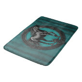 Tapis De Bain Pays de l'Ouest équestre Turquoise Cheval noir (Angle)