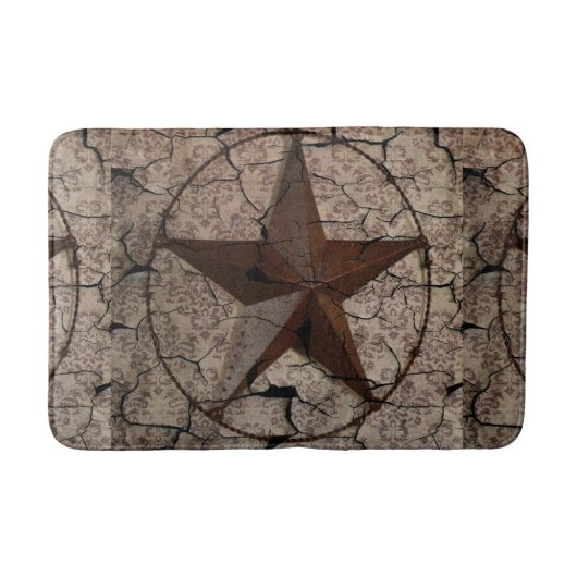 Tapis De Bain Pays occidental rustique Primitif Texas Star (Devant)