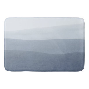Tapis De Bain Paysage Abstrait bleu-gris paisible