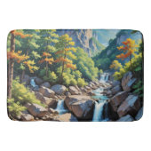 Tapis De Bain Paysage de la cascade de Serene Mountain (Devant)