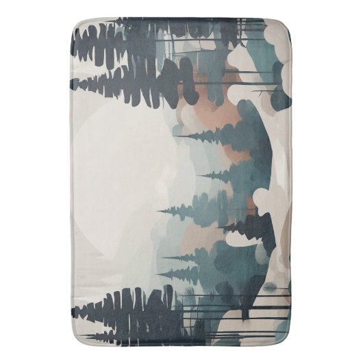Tapis De Bain Paysage de la forêt de Boho (devant Vertical)