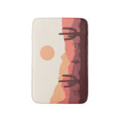 Tapis De Bain Paysage du désert mexicain bordeaux et orange (Devant (Vertical))
