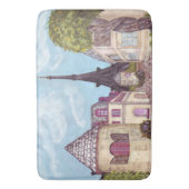 Tapis de bain paysage inspiré de la Tour Eiffel Pa (devant Vertical)