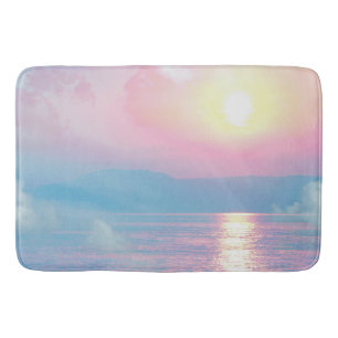 Tapis De Bain Paysage magique au coucher du soleil rose
