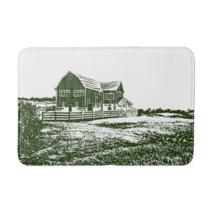 Tapis De Bain Paysage rural maison de ferme de style coupe