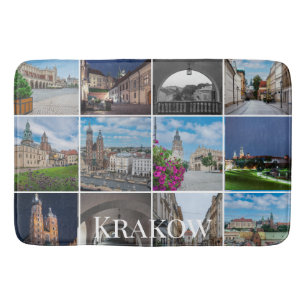 Tapis De Bain Paysages de la vieille ville de Cracovie, Pologne