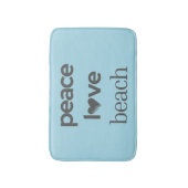 Tapis De Bain Peace Love Beach Blue Coastal Life Bathroom Decor (Devant (Vertical))