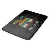 Tapis De Bain Peace Love & Rock & Roll Guitare Player Guitariste (Angle)