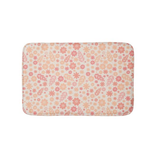 Tapis De Bain Peach Airy Fleur sauvage Meadow Motif (Devant)
