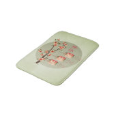 Tapis De Bain Peach lanternes carrés fleurissent "Tranquillité" (Angle)