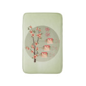 Tapis De Bain Peach lanternes carrés fleurissent "Tranquillité" (Devant (Vertical))