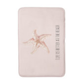 Tapis De Bain Peach Starfish Better at Beach (Devant (Vertical))
