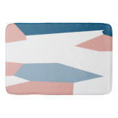Tapis De Bain Peachy rose bleu et blanc Abstrait (Devant)