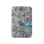 Tapis De Bain Peacock Aquarelle Peinture Oiseaux Bain Mat (Devant (Vertical))