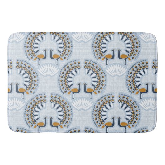 Tapis De Bain Peacock Art déco rétro (Devant)
