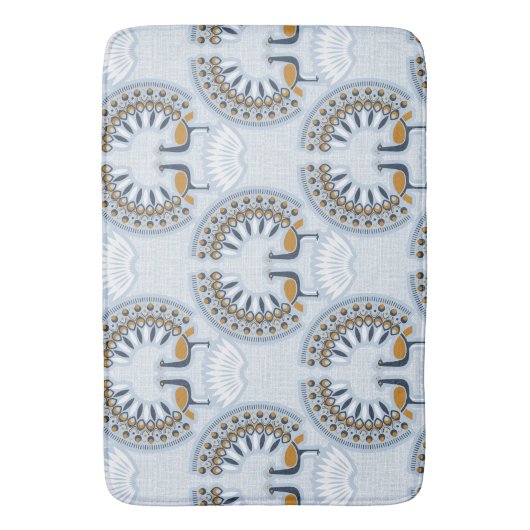 Tapis De Bain Peacock Art déco rétro (devant Vertical)