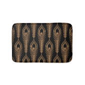 Tapis De Bain Peacock Feathers, Luxury Oriental Motif. (Devant)