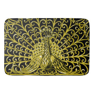Tapis De Bain Peacock Gold Art Nouveau