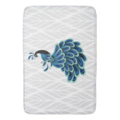 Tapis De Bain Peacock Silver Design Bain Mat (devant Vertical)