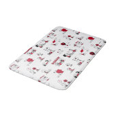 Tapis De Bain PEANUTS | Motif rouge et noir (Angle)