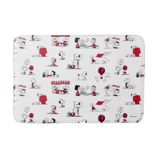 Tapis De Bain PEANUTS | Motif rouge et noir (Devant)