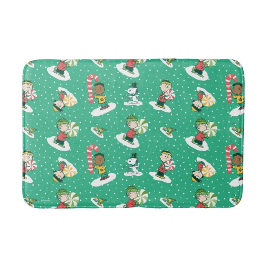Tapis De Bain Peanuts Peppermint Dreams Snowflake Motif (Devant)